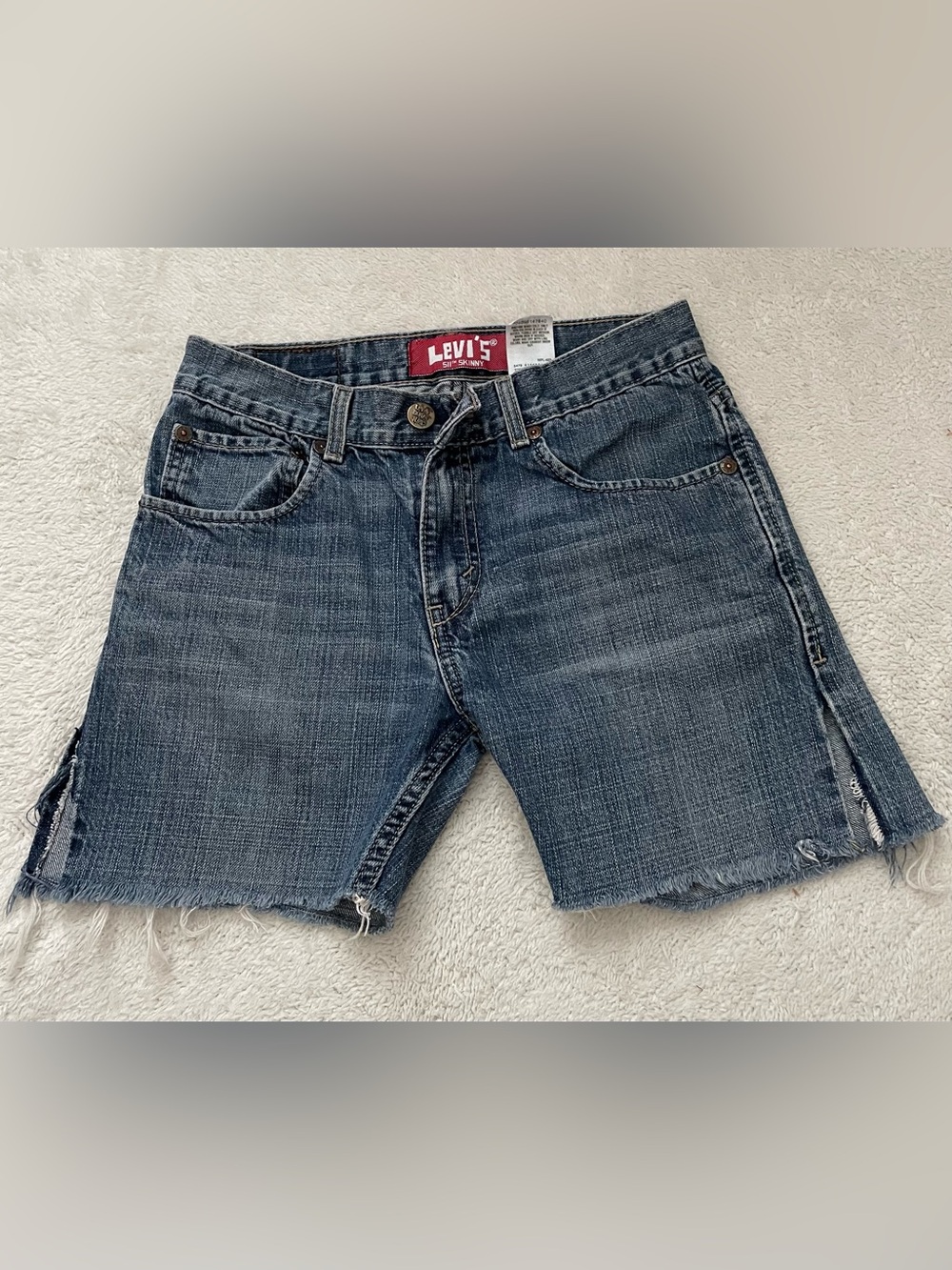 Levi's blue denim cutoff shorts - five-pocket style Size 28 X 28 Excellentshape
